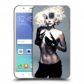 Дизайнерский пластиковый чехол для Samsung Galaxy J5 Леди Гага