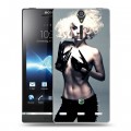 Дизайнерский пластиковый чехол для Sony Xperia S Леди Гага