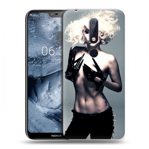 Дизайнерский пластиковый чехол для Nokia 6.1 Plus Леди Гага