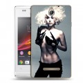 Дизайнерский пластиковый чехол для Sony Xperia E Леди Гага