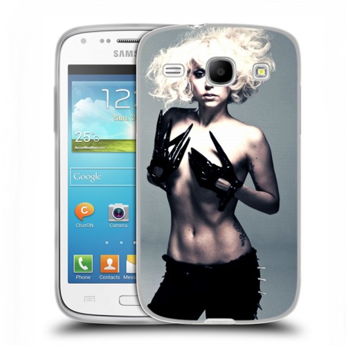 Дизайнерский пластиковый чехол для Samsung Galaxy Core Леди Гага