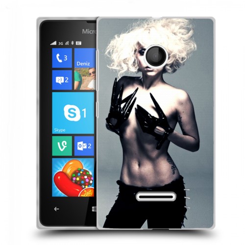 Дизайнерский пластиковый чехол для Microsoft Lumia 435 Леди Гага