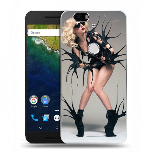 Дизайнерский силиконовый чехол для Google Huawei Nexus 6P Леди Гага