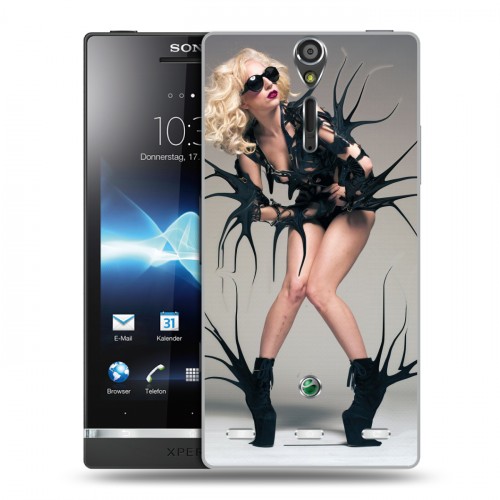 Дизайнерский пластиковый чехол для Sony Xperia S Леди Гага