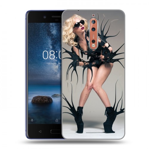 Дизайнерский пластиковый чехол для Nokia 8 Леди Гага