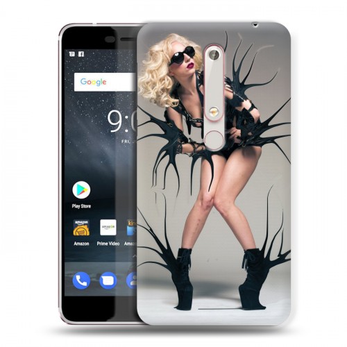 Дизайнерский пластиковый чехол для Nokia 6 (2018) Леди Гага