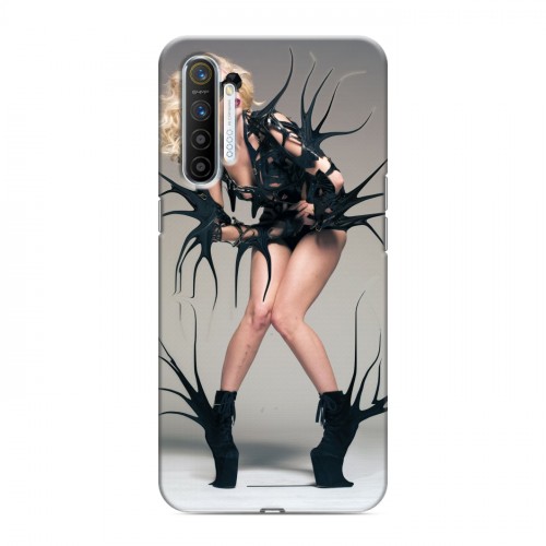Дизайнерский силиконовый с усиленными углами чехол для Realme XT Леди Гага