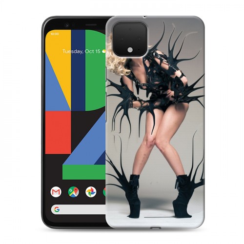 Дизайнерский пластиковый чехол для Google Pixel 4 Леди Гага