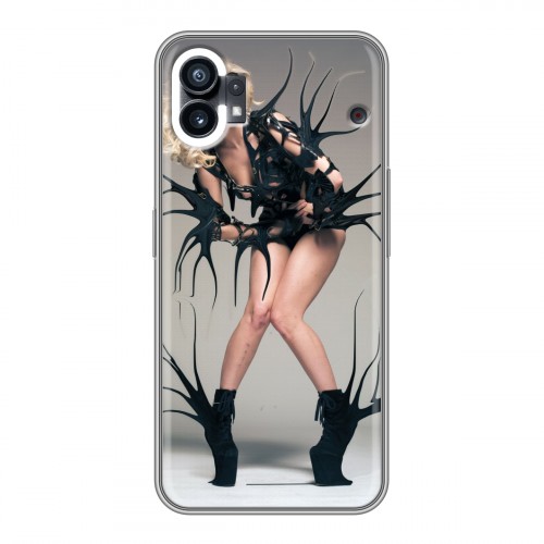 Дизайнерский силиконовый с усиленными углами чехол для Nothing Phone (1) Леди Гага