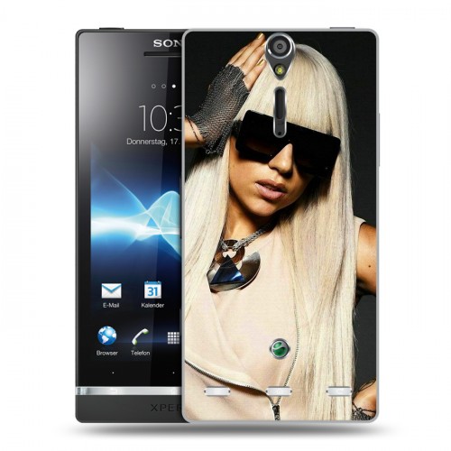 Дизайнерский пластиковый чехол для Sony Xperia S Леди Гага