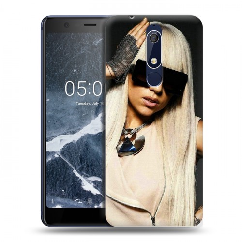 Дизайнерский пластиковый чехол для Nokia 5.1 Леди Гага