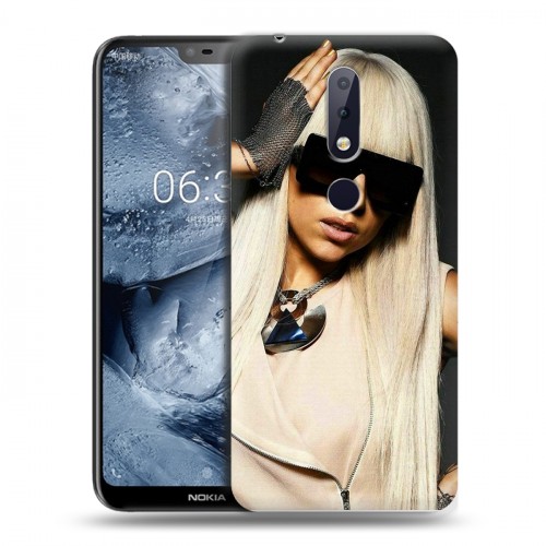 Дизайнерский пластиковый чехол для Nokia 6.1 Plus Леди Гага