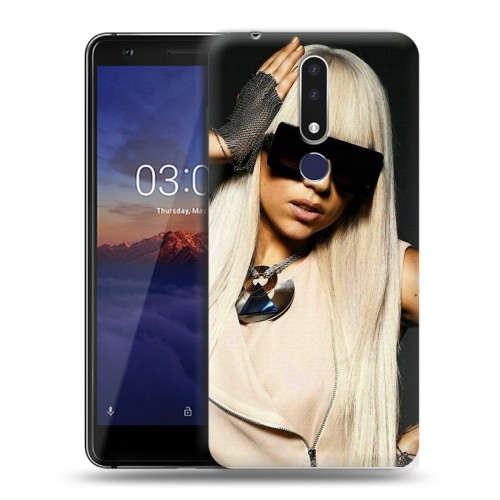 Дизайнерский силиконовый чехол для Nokia 3.1 Plus Леди Гага