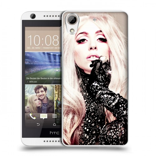 Дизайнерский пластиковый чехол для HTC Desire 626 Леди Гага