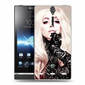 Дизайнерский пластиковый чехол для Sony Xperia S Леди Гага