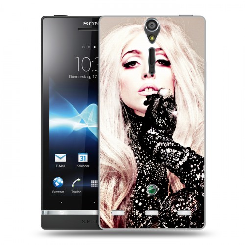 Дизайнерский пластиковый чехол для Sony Xperia S Леди Гага