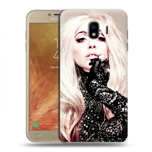 Дизайнерский пластиковый чехол для Samsung Galaxy J4 Леди Гага