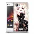 Дизайнерский пластиковый чехол для Sony Xperia L Леди Гага