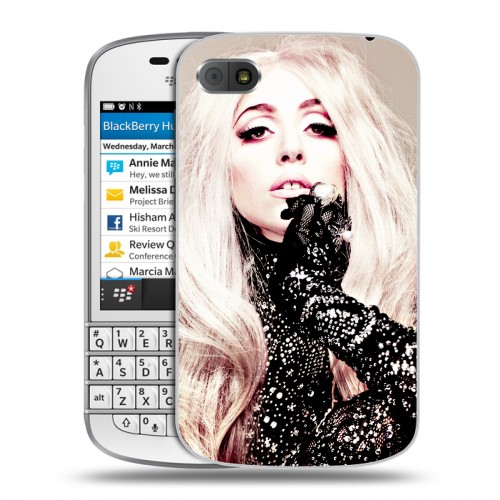 Дизайнерский пластиковый чехол для BlackBerry Q10 Леди Гага