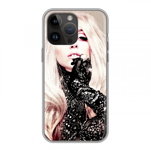 Дизайнерский силиконовый чехол для Iphone 14 Pro Max Леди Гага