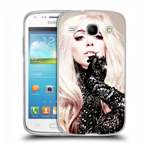 Дизайнерский пластиковый чехол для Samsung Galaxy Core Леди Гага