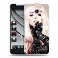 Дизайнерский пластиковый чехол для HTC Butterfly S Леди Гага