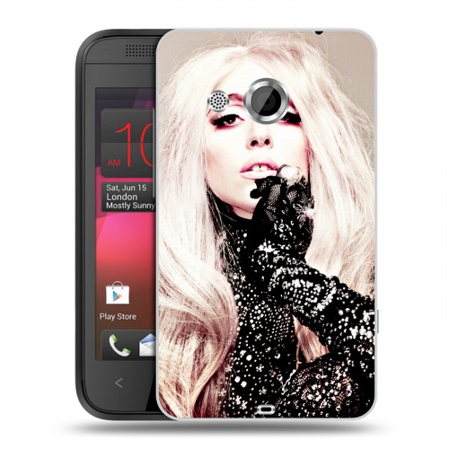 Дизайнерский пластиковый чехол для HTC Desire 200 Леди Гага