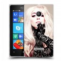 Дизайнерский пластиковый чехол для Microsoft Lumia 435 Леди Гага