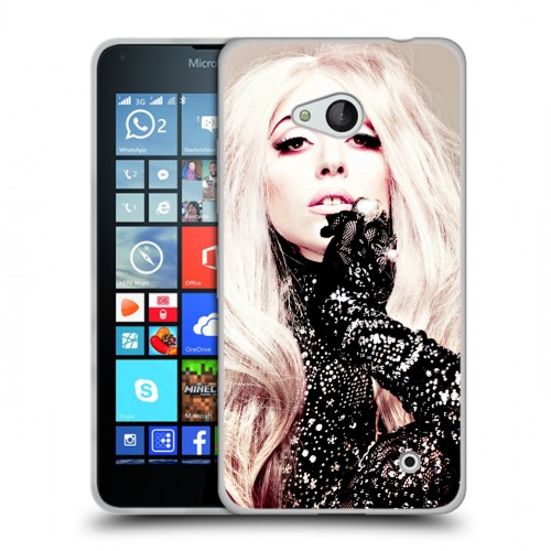 Дизайнерский пластиковый чехол для Microsoft Lumia 640 Леди Гага