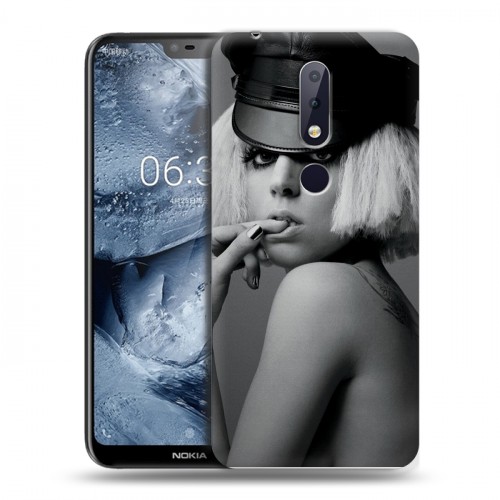 Дизайнерский силиконовый чехол для Nokia 6.1 Plus Леди Гага