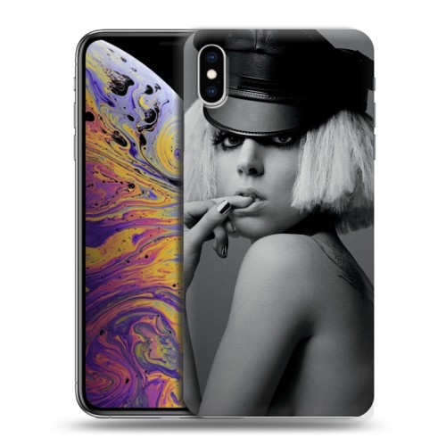 Дизайнерский силиконовый чехол для Iphone Xs Max Леди Гага