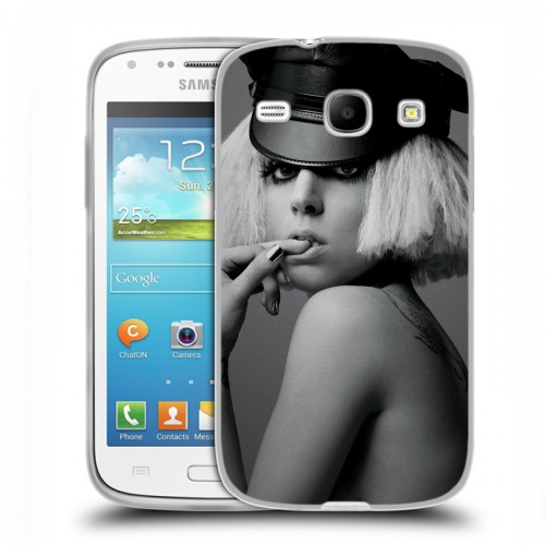 Дизайнерский силиконовый чехол для Samsung Galaxy Core Леди Гага