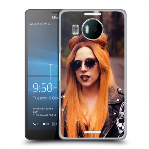 Дизайнерский пластиковый чехол для Microsoft Lumia 950 XL Леди Гага