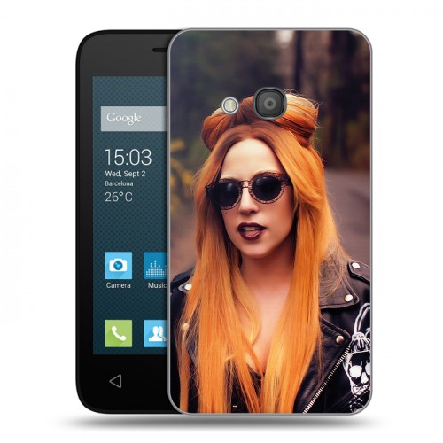 Дизайнерский силиконовый чехол для Alcatel One Touch Pixi 4 (4) Леди Гага