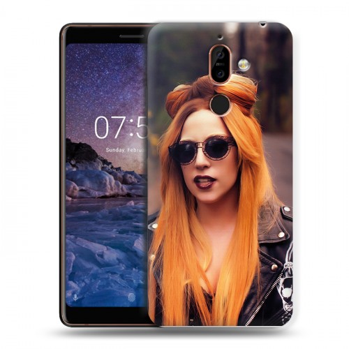 Дизайнерский пластиковый чехол для Nokia 7 Plus Леди Гага