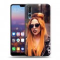 Дизайнерский силиконовый с усиленными углами чехол для Huawei P20 Pro Леди Гага