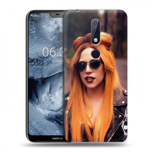 Дизайнерский пластиковый чехол для Nokia 6.1 Plus Леди Гага