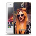 Дизайнерский пластиковый чехол для Sony Xperia E Леди Гага