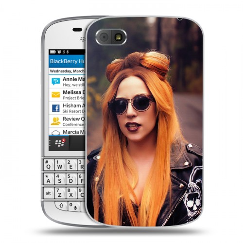 Дизайнерский пластиковый чехол для BlackBerry Q10 Леди Гага