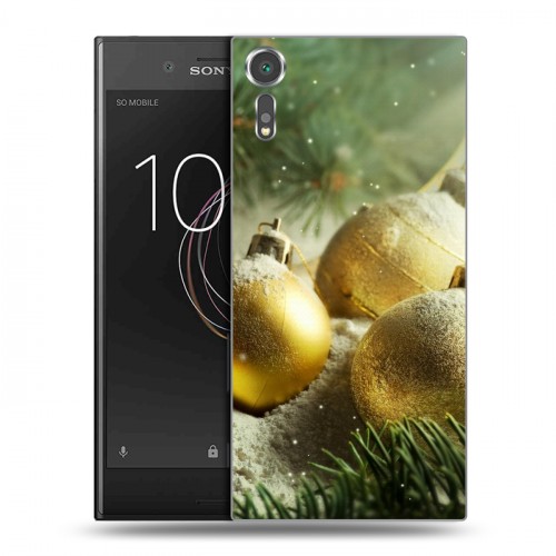 Дизайнерский пластиковый чехол для Sony Xperia XZs Новогодние шары