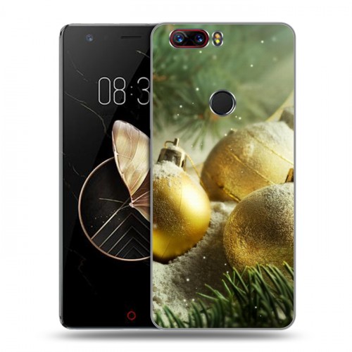 Дизайнерский пластиковый чехол для ZTE Nubia Z17 Новогодние шары