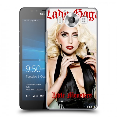 Дизайнерский пластиковый чехол для Microsoft Lumia 950 Леди Гага
