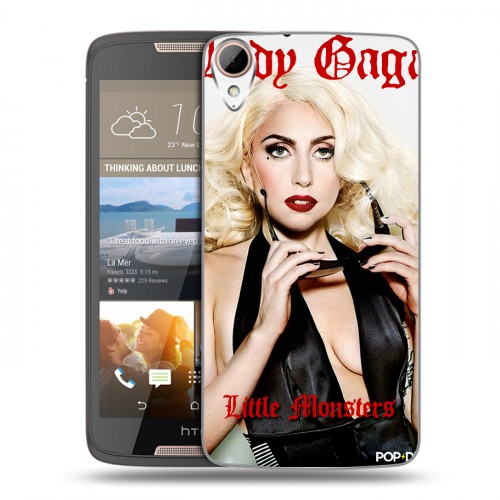 Дизайнерский пластиковый чехол для HTC Desire 828 Леди Гага