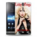 Дизайнерский пластиковый чехол для Sony Xperia S Леди Гага