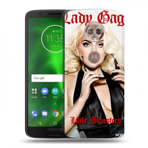 Дизайнерский пластиковый чехол для Motorola Moto G6 Леди Гага