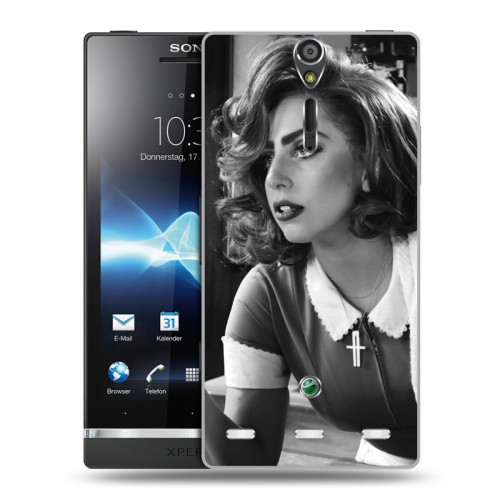 Дизайнерский пластиковый чехол для Sony Xperia S Леди Гага