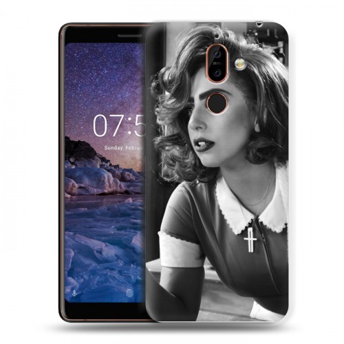 Дизайнерский пластиковый чехол для Nokia 7 Plus Леди Гага