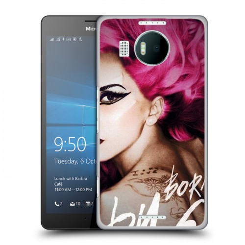 Дизайнерский пластиковый чехол для Microsoft Lumia 950 XL Леди Гага