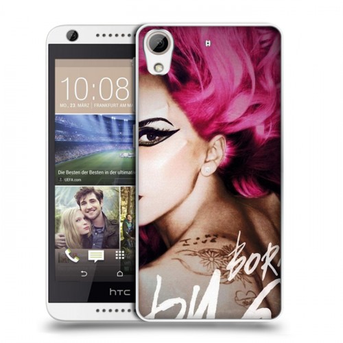 Дизайнерский пластиковый чехол для HTC Desire 626 Леди Гага
