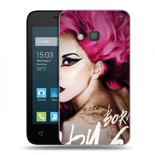 Дизайнерский силиконовый чехол для Alcatel One Touch Pixi 4 (4) Леди Гага